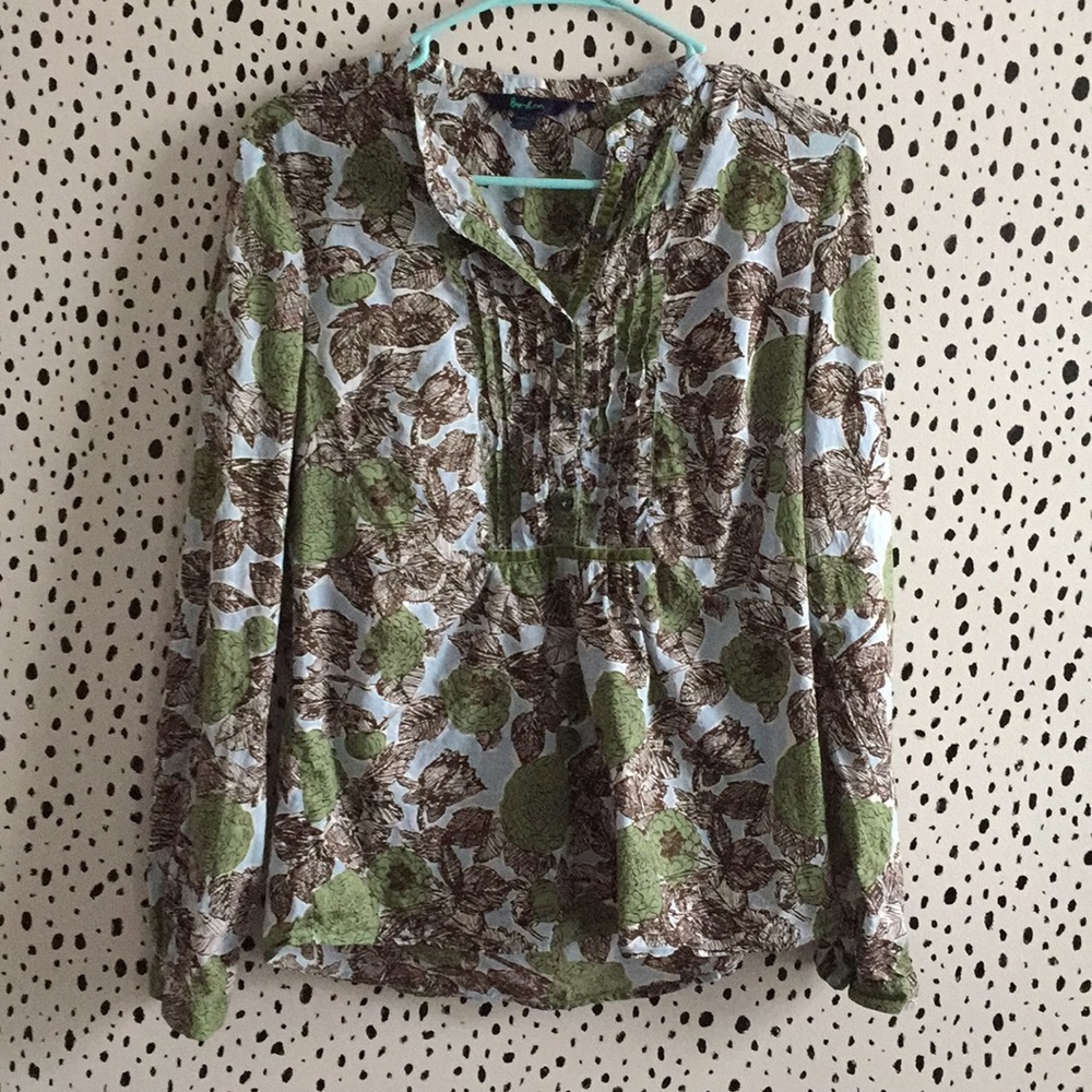 Boden floral print blouse size 10